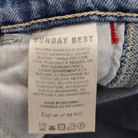 Aritzia Sunday Best Women's Size 25 The Carpenter Baggie Straight Leg Jeans - Picture 10 of 11